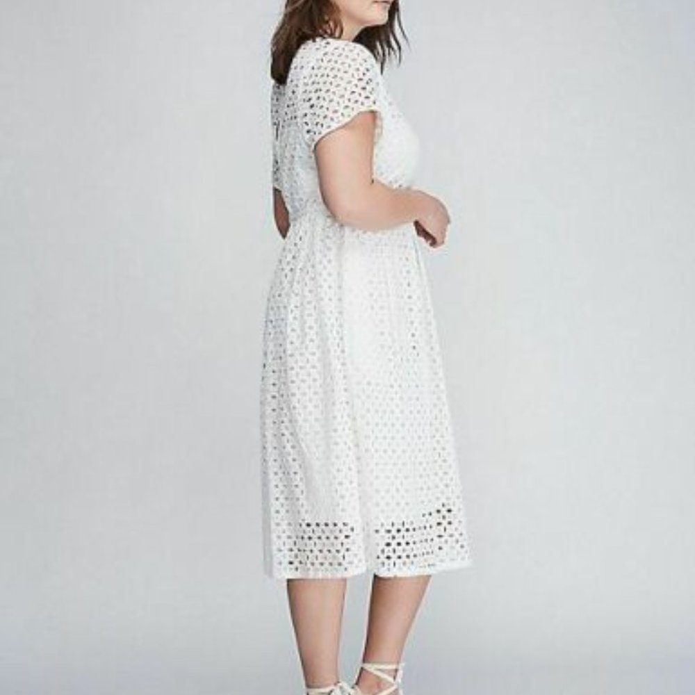 Lane Bryant Eyelet Midi Fit & Flare Dress H10673 - Picture 12 of 12